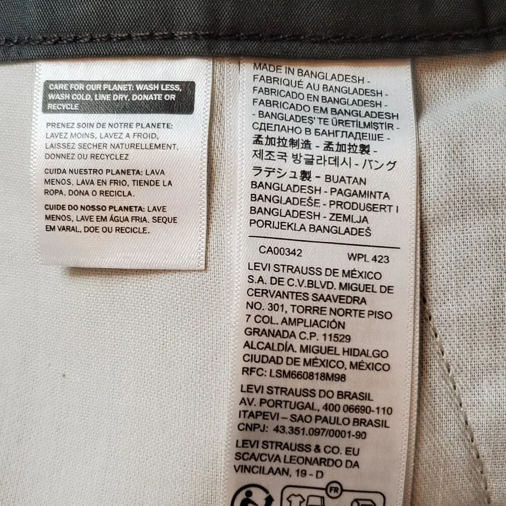 Levi's Men's Size 38 NWT Carrier Cargo Shorts Grey 001KG0024
